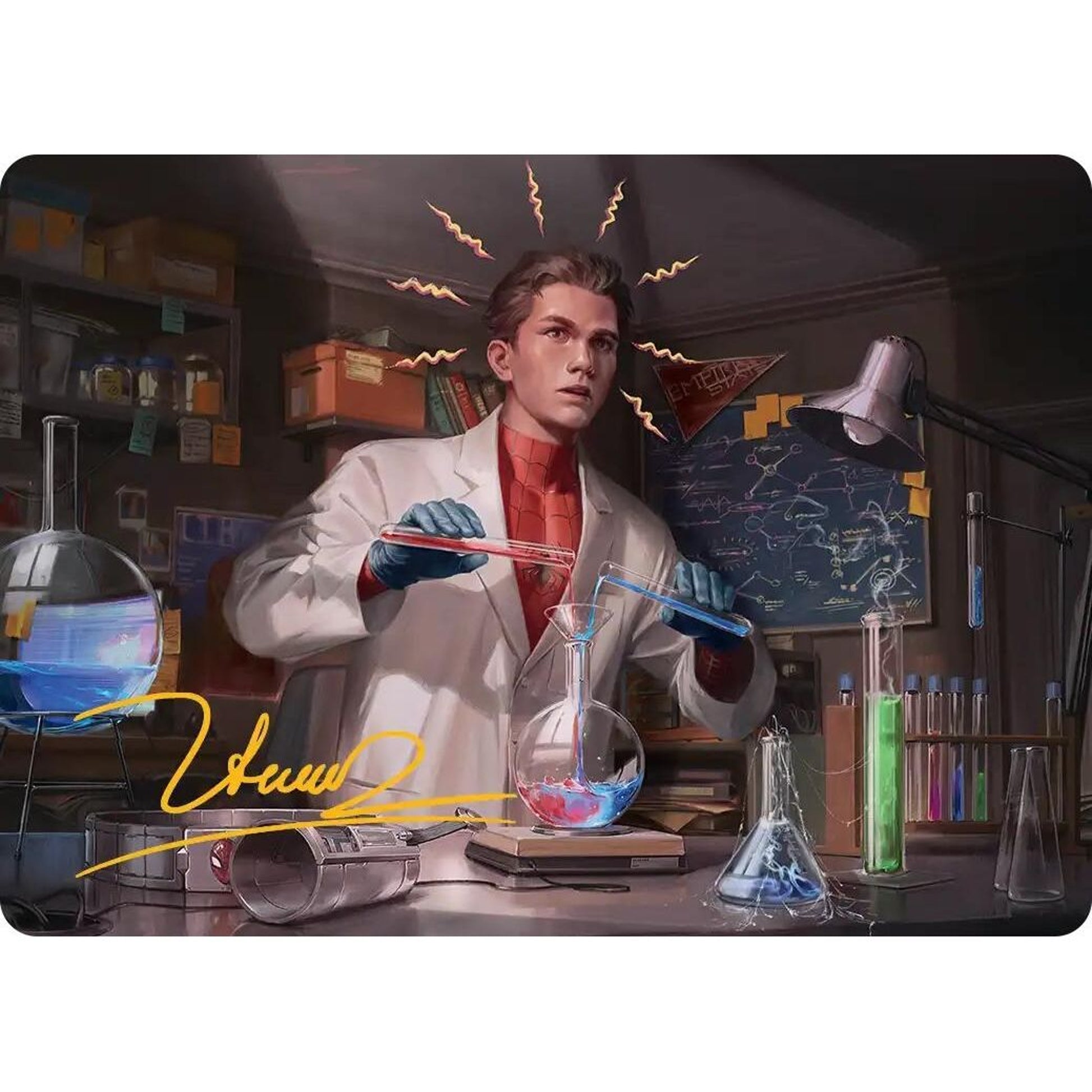 Image for Peter Parker Art Card (3/54) (Gold-Stamped Signature) (3) (AASPM) - Magic: The Gathering