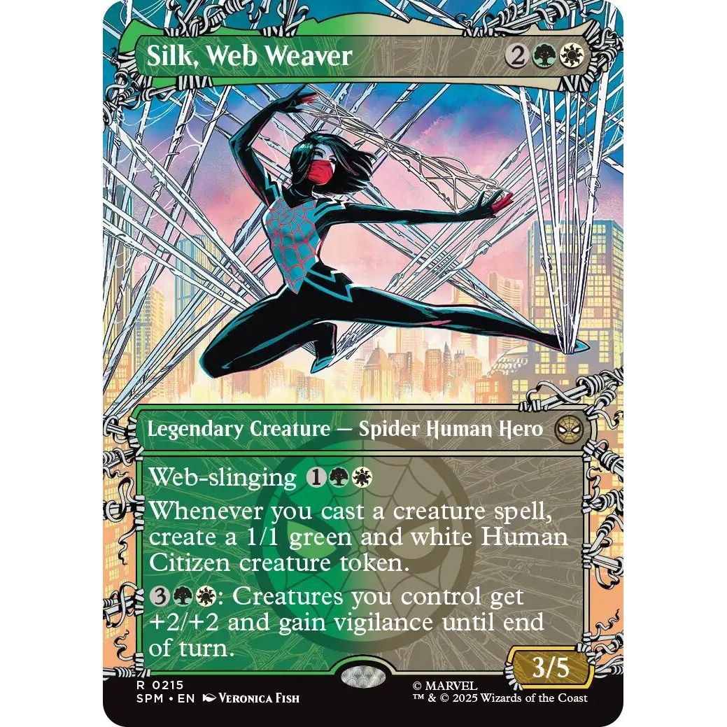 Image for Silk, Web Weaver (Borderless) (215) (SPM) - Magic: The Gathering