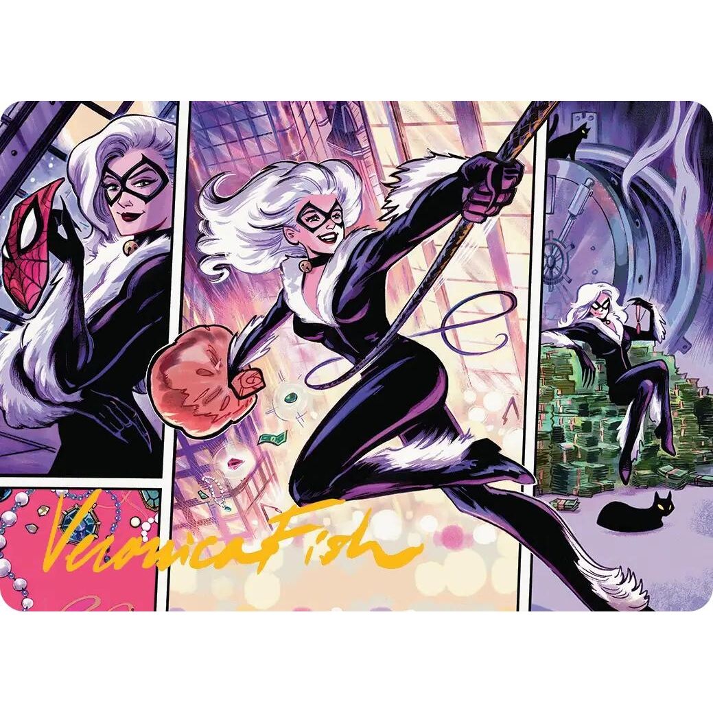 Image for Black Cat, Cunning Thief Art Card (Gold-Stamped Signature) (44) (AASPM) - Magic: The Gathering