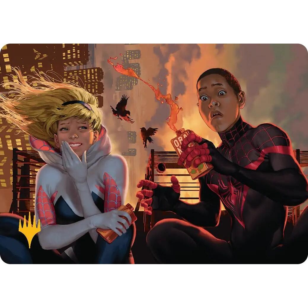 Image for Heroes' Hangout Art Card (Gold-Stamped Planeswalker Symbol) (14) (AASPM) - Magic: The Gathering