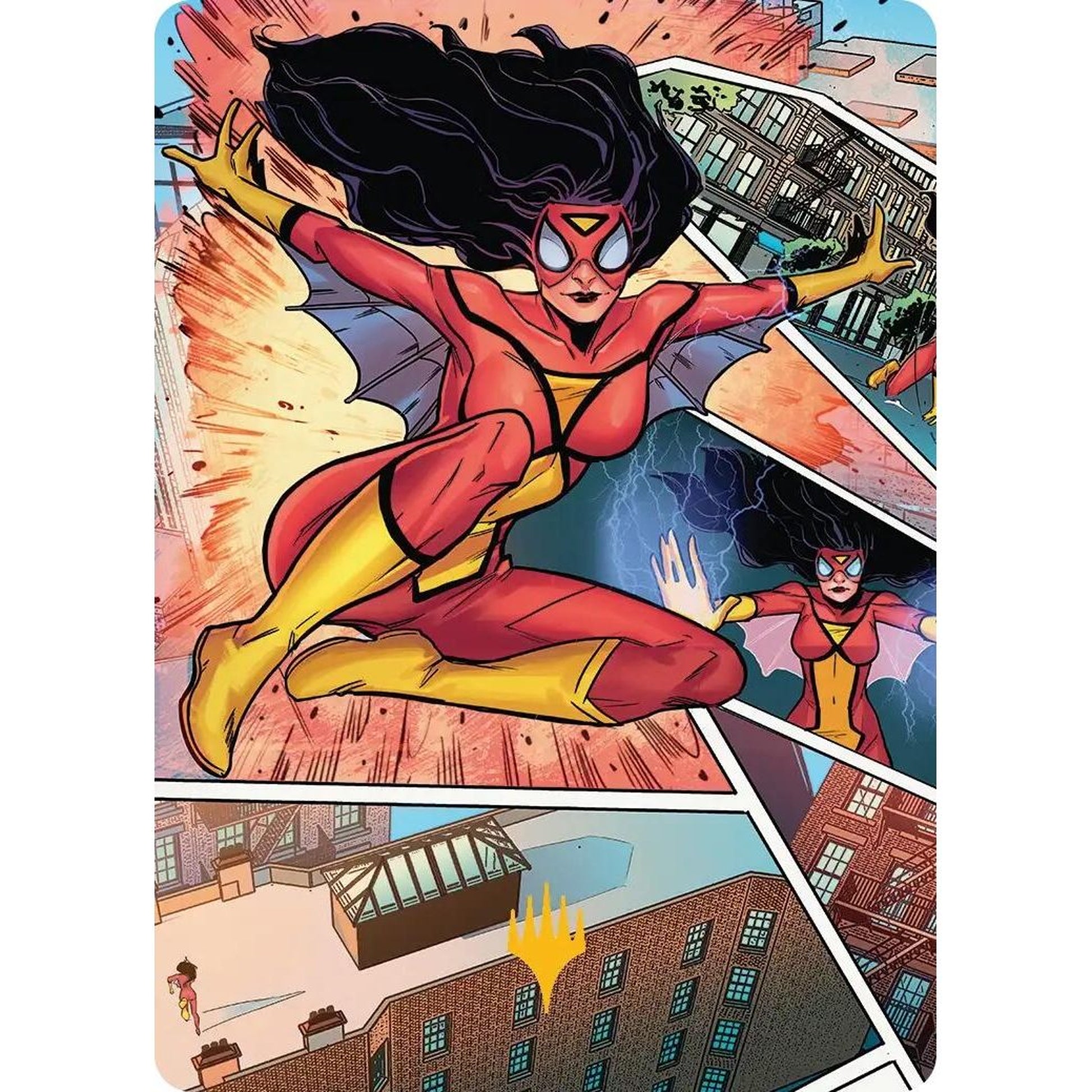 Image for Spider-Woman, Stunning Savior Art Card (Gold-Stamped Planeswalker Symbol) (51) (AASPM) - Magic: The Gathering