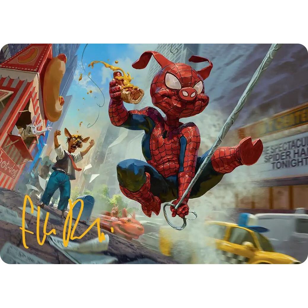 Image for Spider-Ham, Peter Porker Art Card (Gold-Stamped Signature) (19) (AASPM) - Magic: The Gathering