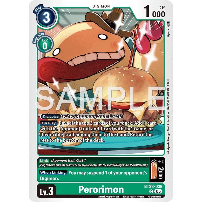 Image for Perorimon (BT23-039 C) (BT-23) - Digimon Card Game