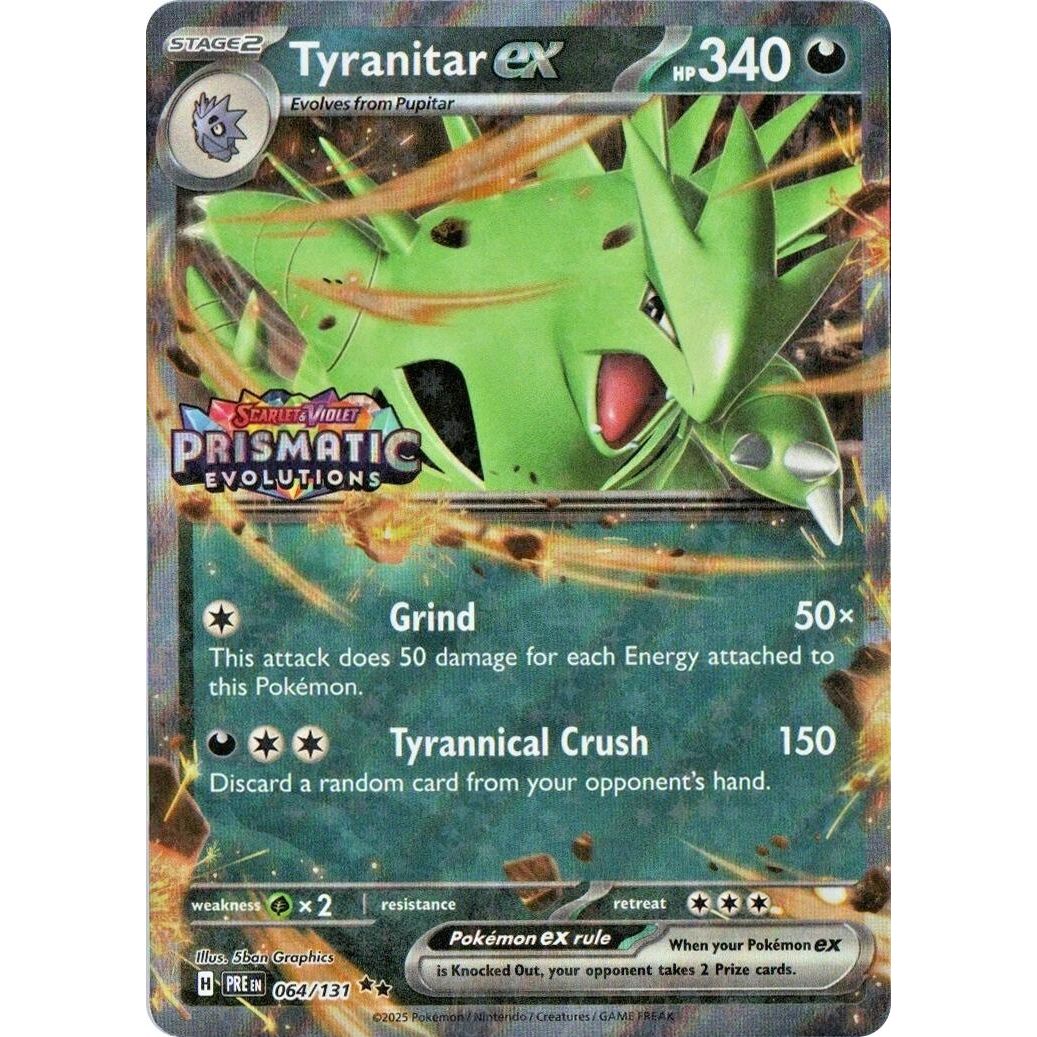 Image for Tyranitar ex (Prismatic Evolutions Stamp) (064/131) (MCAP) - Pokemon