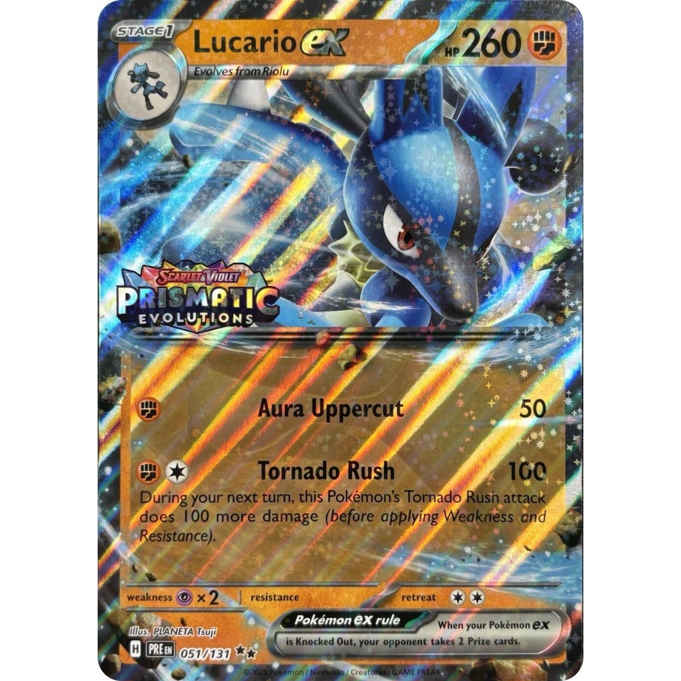 Image for Lucario ex (Prismatic Evolutions Stamp) (051/131) (MCAP) - Pokemon