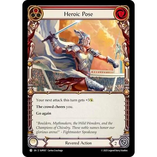 Image for Heroic Pose (Red) (SUP057) (SUP) - Flesh and Blood TCG