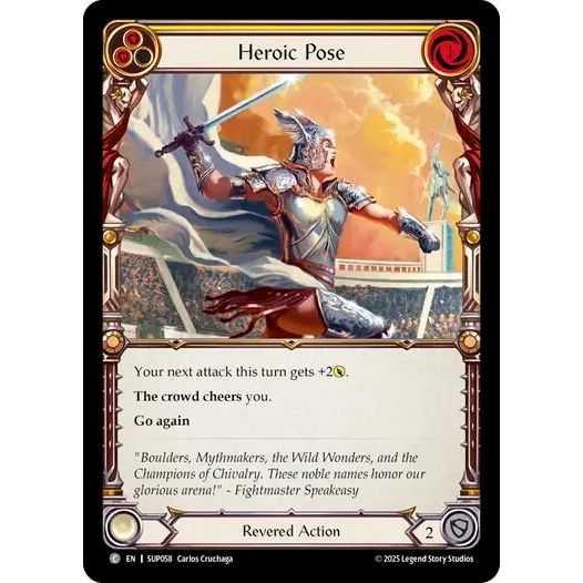 Image for Heroic Pose (Yellow) (SUP058) (SUP) - Flesh and Blood TCG