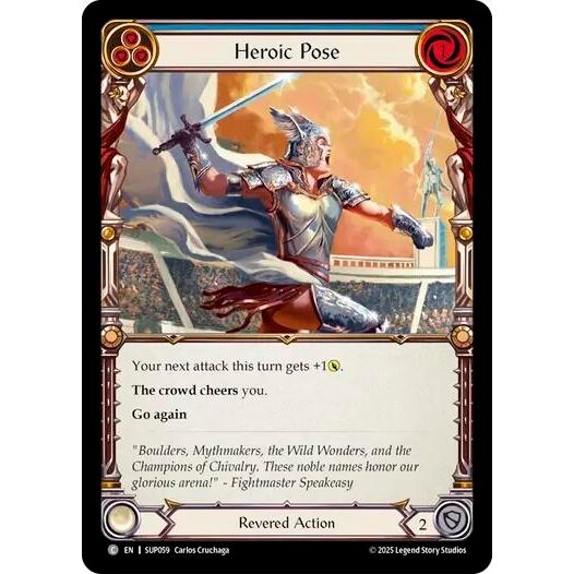 Image for Heroic Pose (Blue) (SUP059) (SUP) - Flesh and Blood TCG