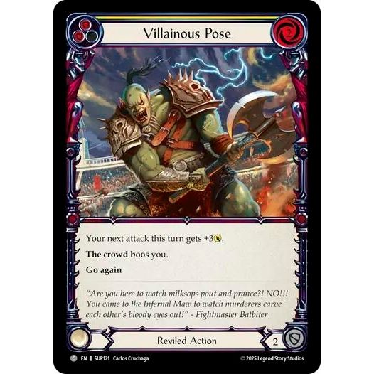 Image for Villainous Pose (Yellow) (SUP121) (SUP) - Flesh and Blood TCG