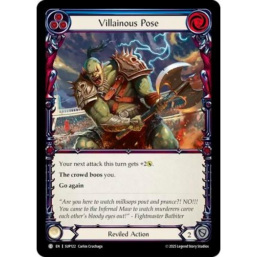Image for Villainous Pose (Blue) (SUP122) (SUP) - Flesh and Blood TCG