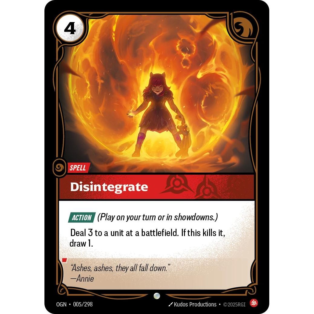 Image for Disintegrate (005/298) (OGN) - Riftbound: League of Legends Trading Card Game