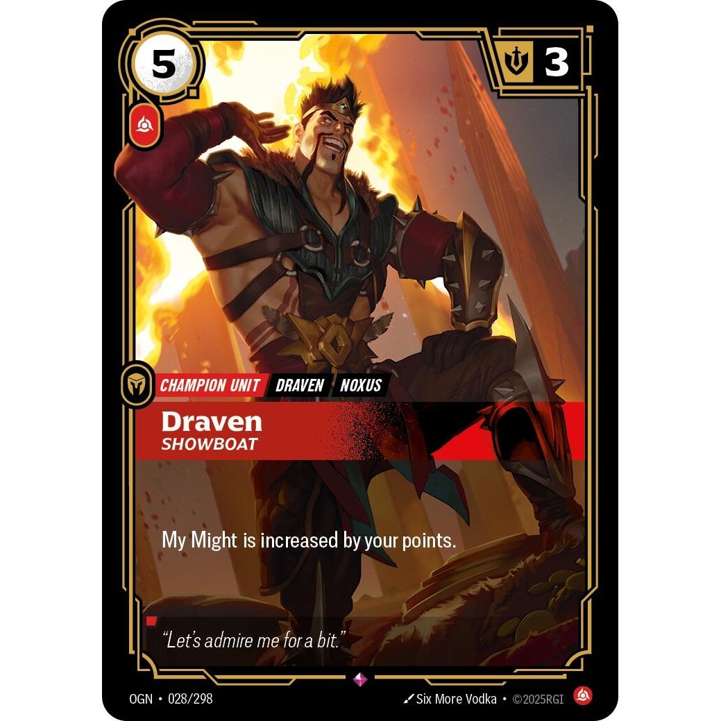 Image for Draven - Showboat (028/298) (OGN) - Riftbound: League of Legends Trading Card Game