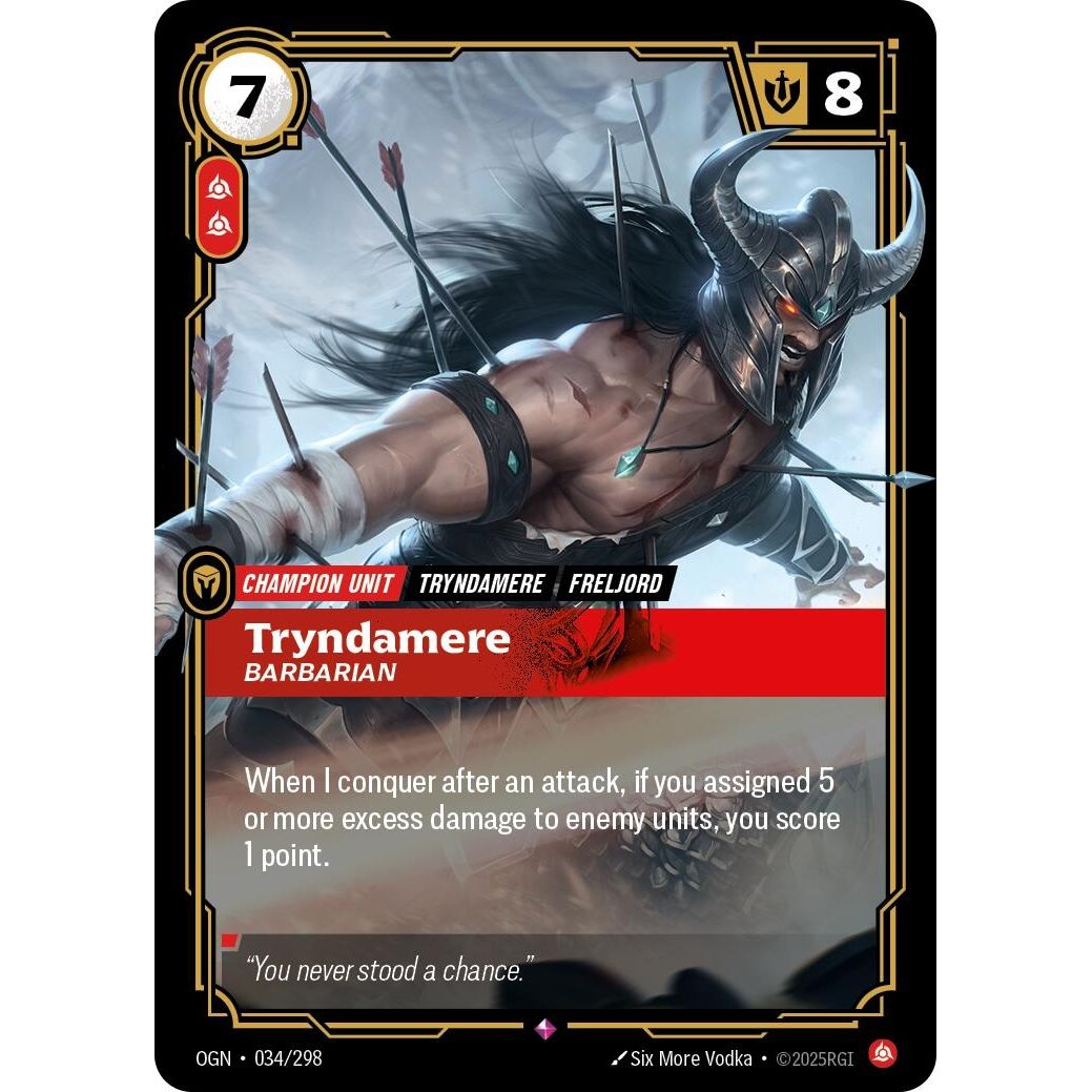 Image for Tryndamere - Barbarian (034/298) (OGN) - Riftbound: League of Legends Trading Card Game