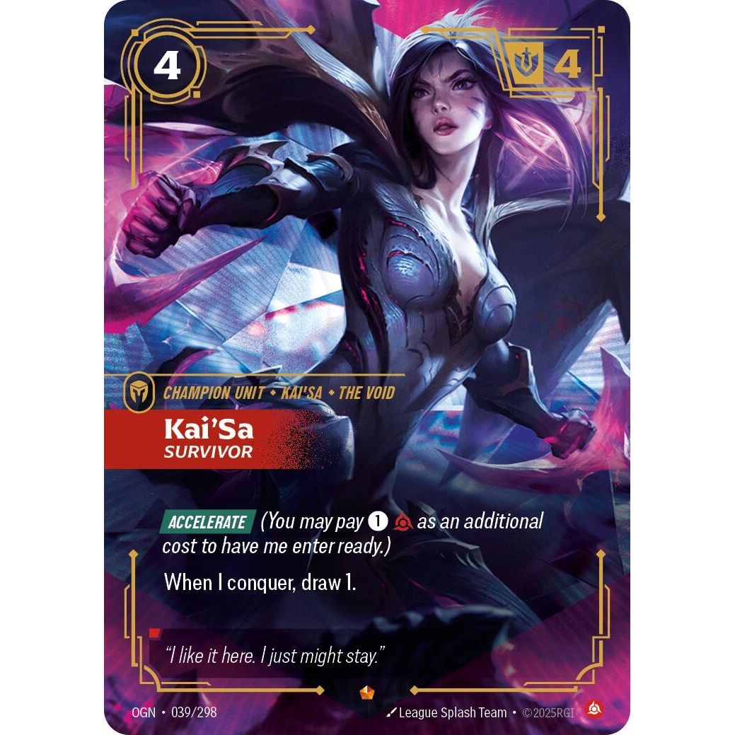 Image for Kai'Sa - Survivor (039/298) (OGN) - Riftbound: League of Legends Trading Card Game
