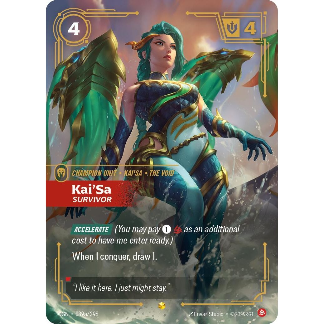 Image for Kai'Sa - Survivor (Alternate Art) (039a/298) (OGN) - Riftbound: League of Legends Trading Card Game