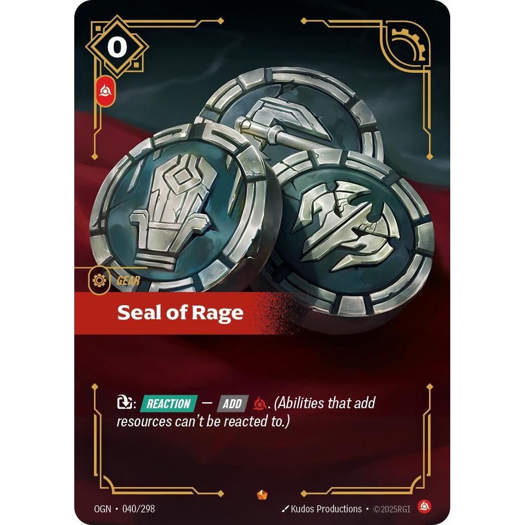 Image for Seal of Rage (040/298) (OGN) - Riftbound: League of Legends Trading Card Game