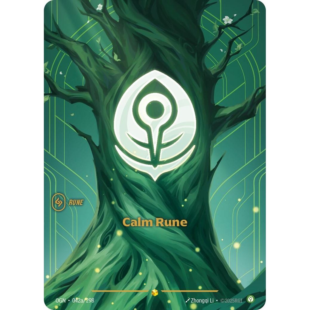 Image for Calm Rune (Alternate Art) (042a/298) (OGN) - Riftbound: League of Legends Trading Card Game