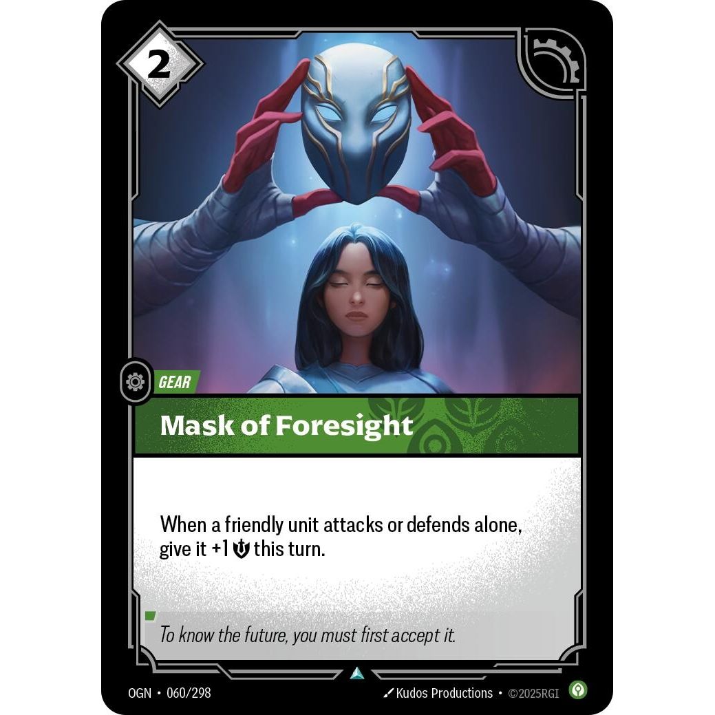 Image for Mask of Foresight (060/298) (OGN) - Riftbound: League of Legends Trading Card Game