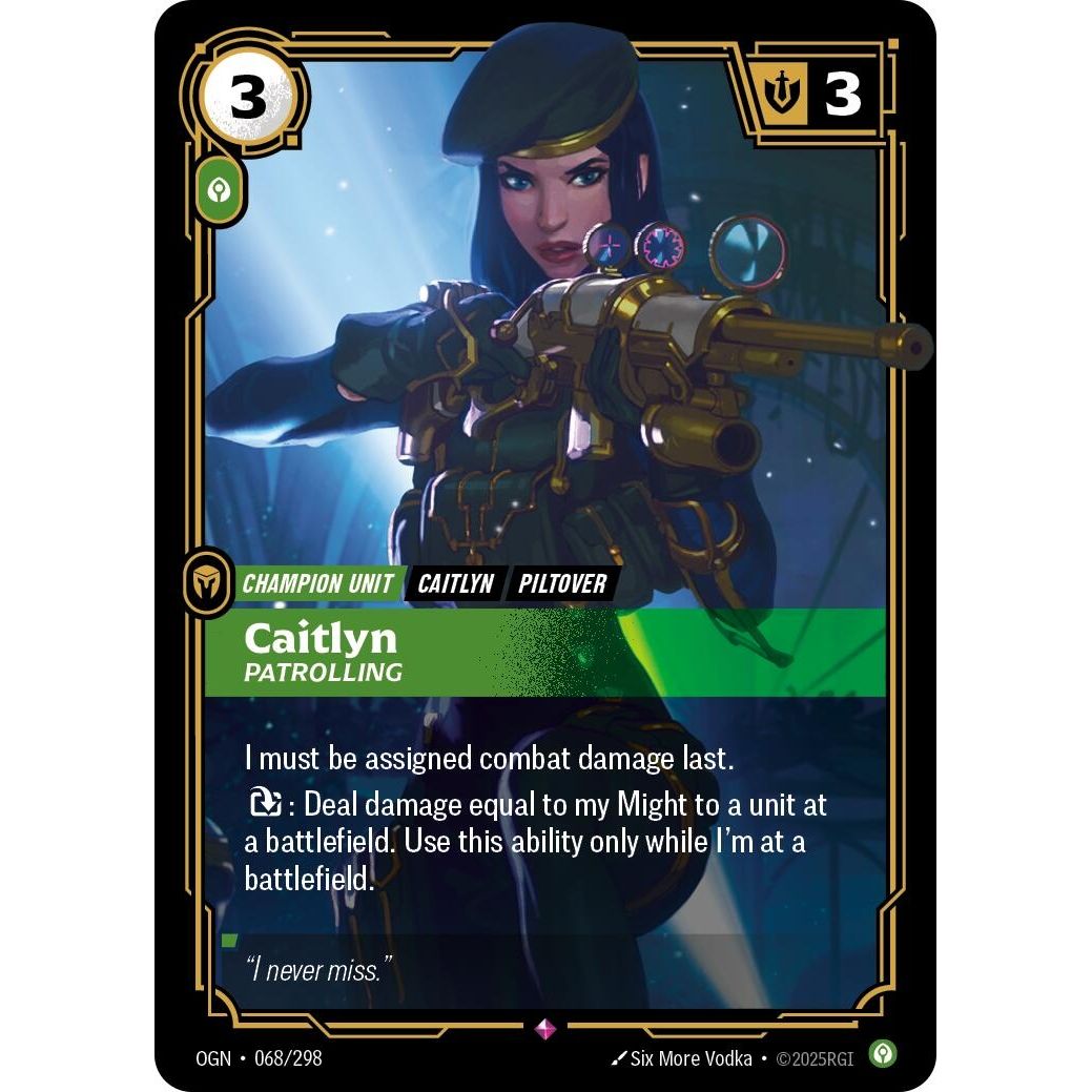 Image for Caitlyn - Patrolling (068/298) (OGN) - Riftbound: League of Legends Trading Card Game