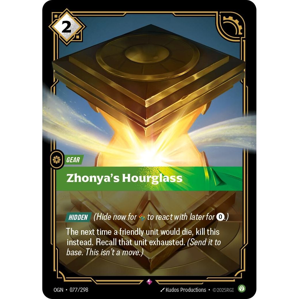 Image for Zhonya's Hourglass (077/298) (OGN) - Riftbound: League of Legends Trading Card Game