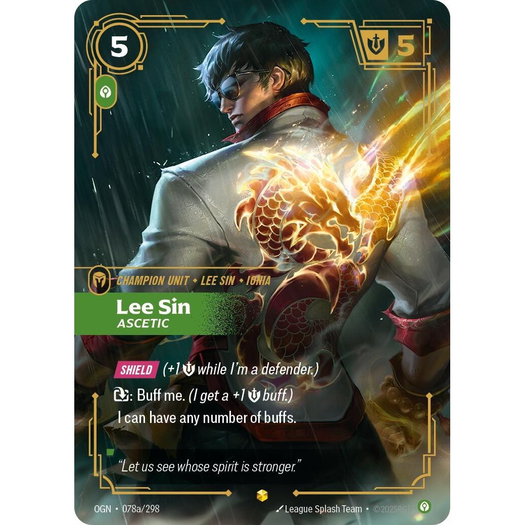 Image for Lee Sin - Ascetic (Alternate Art) (078a/298) (OGN) - Riftbound: League of Legends Trading Card Game