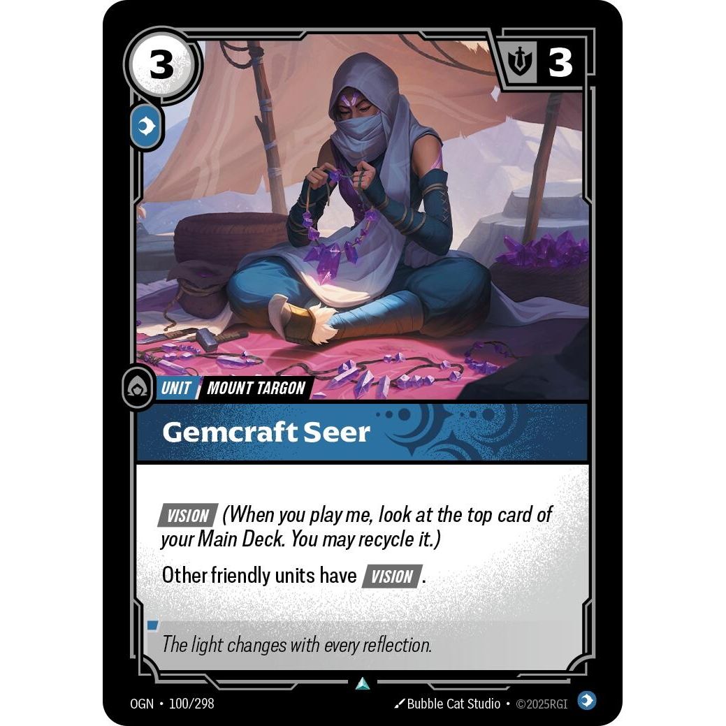 Image for Gemcraft Seer (100/298) (OGN) - Riftbound: League of Legends Trading Card Game