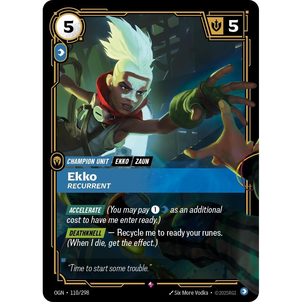 Image for Ekko - Recurrent (110/298) (OGN) - Riftbound: League of Legends Trading Card Game