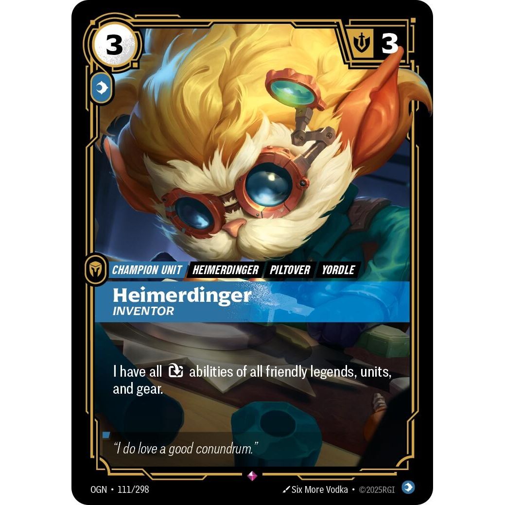 Image for Heimerdinger - Inventor (111/298) (OGN) - Riftbound: League of Legends Trading Card Game