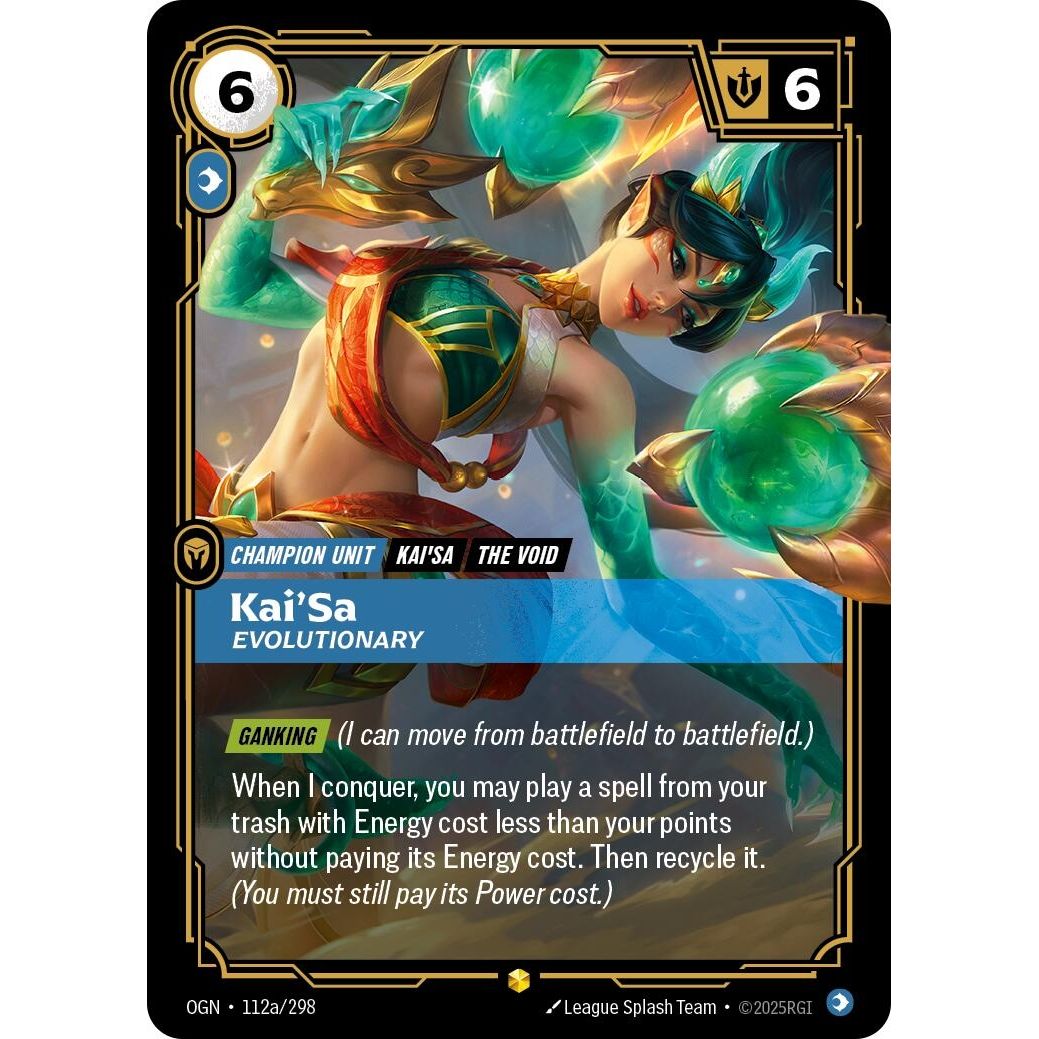Image for Kai'Sa - Evolutionary (Alternate Art) (112a/298) (OGN) - Riftbound: League of Legends Trading Card Game