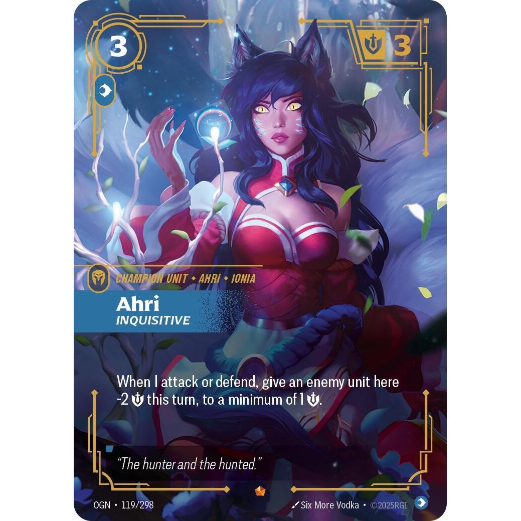 Image for Ahri - Inquisitive (119/298) (OGN) - Riftbound: League of Legends Trading Card Game