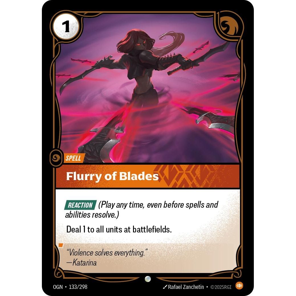 Image for Flurry of Blades (133/298) (OGN) - Riftbound: League of Legends Trading Card Game