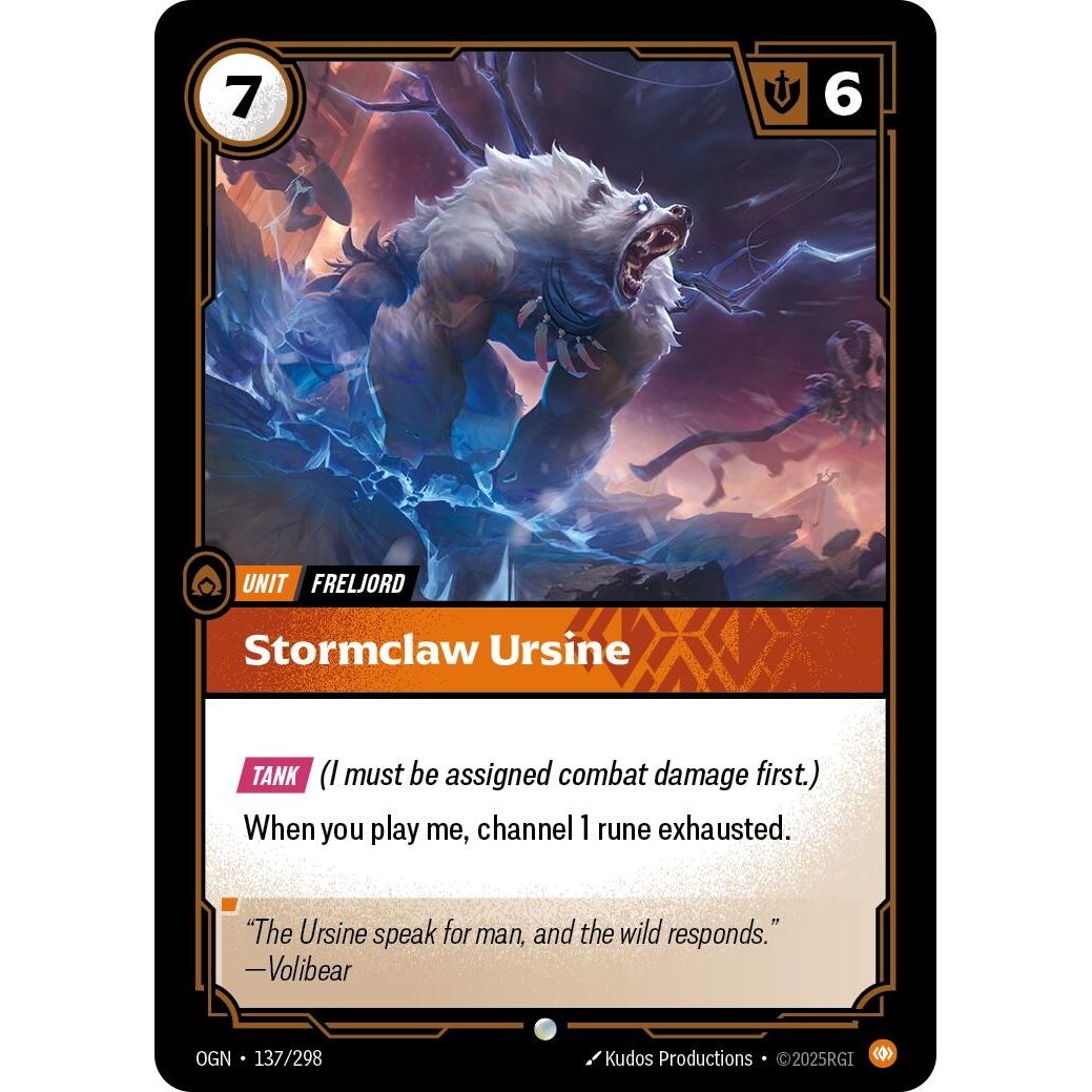 Image for Stormclaw Ursine (137/298) (OGN) - Riftbound: League of Legends Trading Card Game