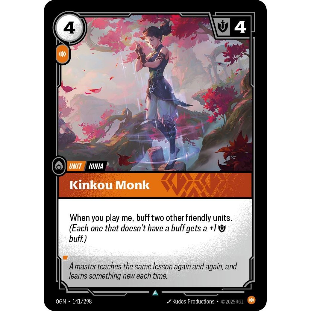 Image for Kinkou Monk (141/298) (OGN) - Riftbound: League of Legends Trading Card Game