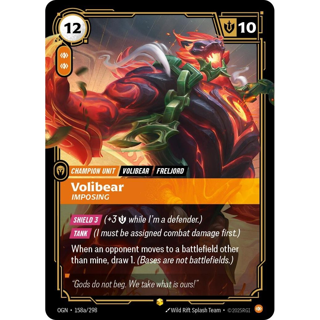 Image for Volibear - Imposing (Alternate Art) (158a/298) (OGN) - Riftbound: League of Legends Trading Card Game
