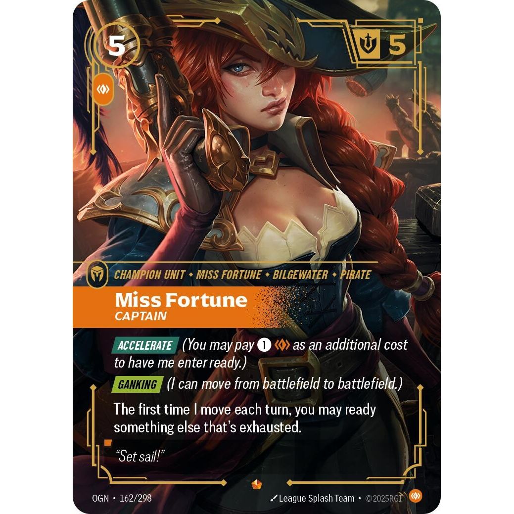 Image for Miss Fortune - Captain (162/298) (OGN) - Riftbound: League of Legends Trading Card Game