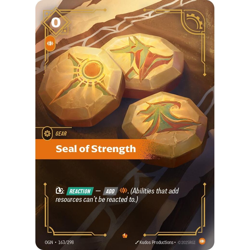 Image for Seal of Strength (163/298) (OGN) - Riftbound: League of Legends Trading Card Game
