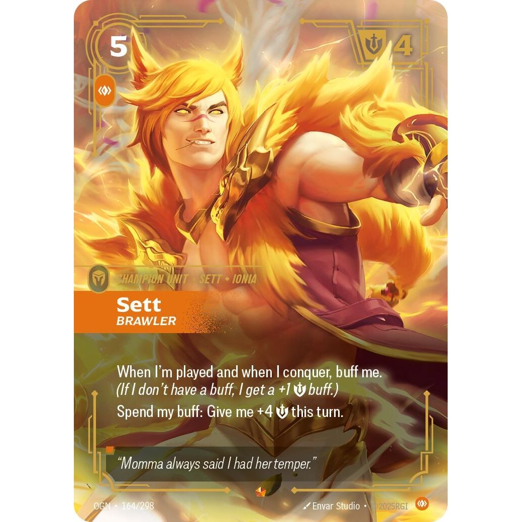 Image for Sett - Brawler (164/298) (OGN) - Riftbound: League of Legends Trading Card Game