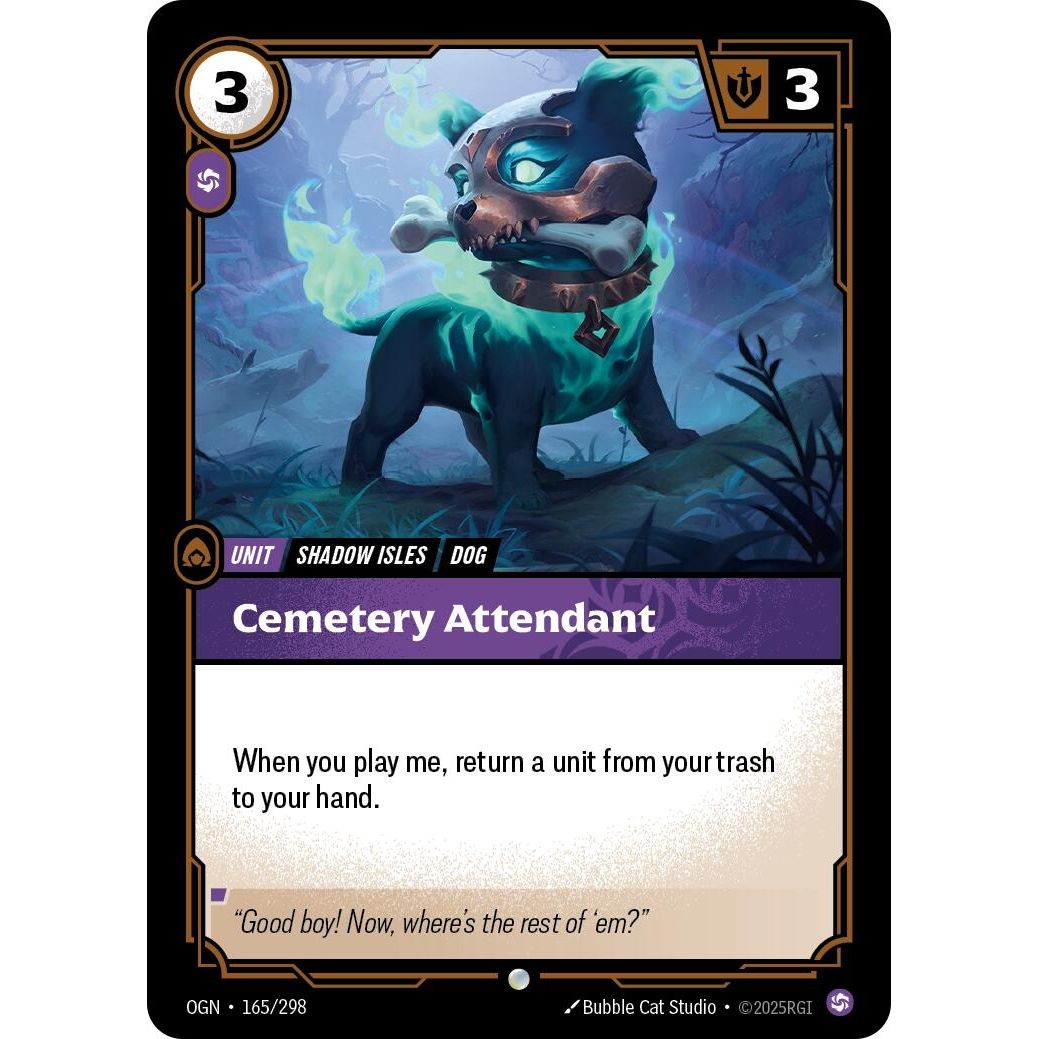 Image for Cemetery Attendant (165/298) (OGN) - Riftbound: League of Legends Trading Card Game