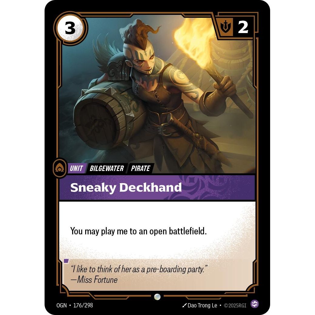 Image for Sneaky Deckhand (176/298) (OGN) - Riftbound: League of Legends Trading Card Game