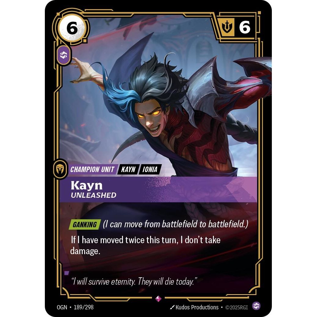 Image for Kayn - Unleashed (189/298) (OGN) - Riftbound: League of Legends Trading Card Game