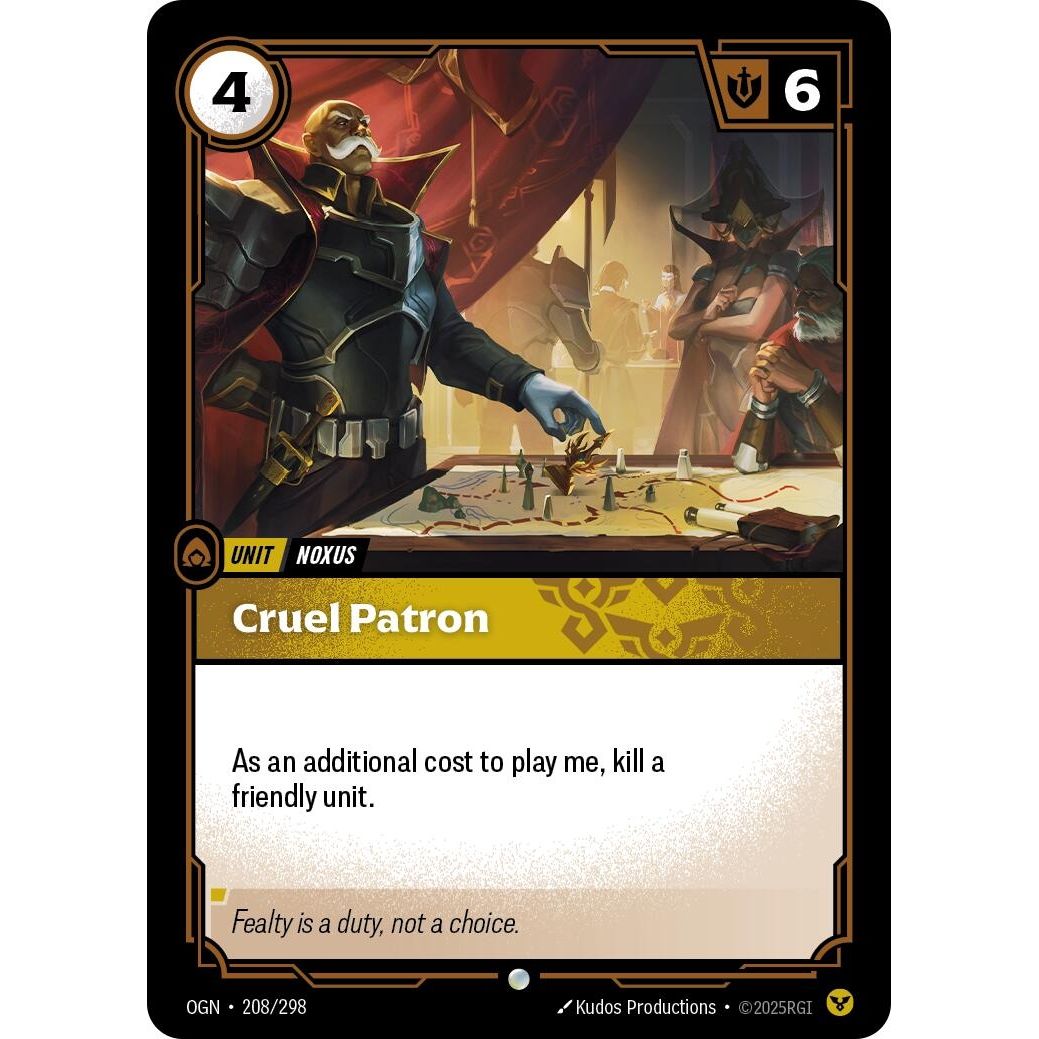 Image for Cruel Patron (208/298) (OGN) - Riftbound: League of Legends Trading Card Game