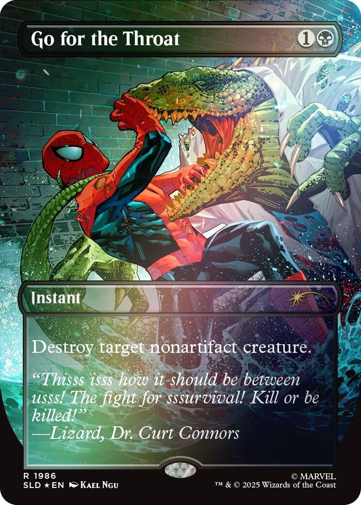 Image for Go for the Throat (Rainbow Foil) (1986) (SLD) - Magic: The Gathering