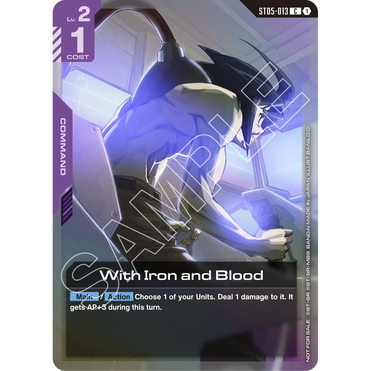 Image for With Iron and Blood (ST05 Release Event) (ST05-013) (GCG-PR) - Gundam Card Game