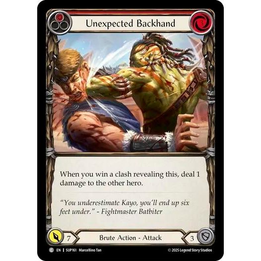 Image for Unexpected Backhand (Red) (SUP161) (SUP) - Flesh and Blood TCG