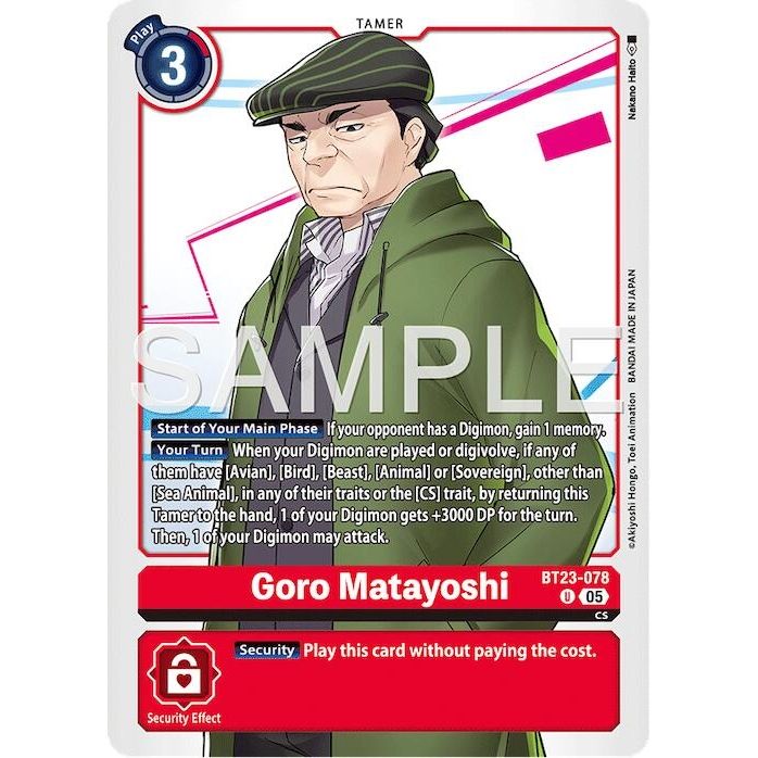 Image for Goro Matayoshi (BT23-078 U) (BT-23) - Digimon Card Game
