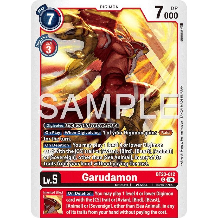 Image for Garudamon (BT23-012 C) (BT-23) - Digimon Card Game