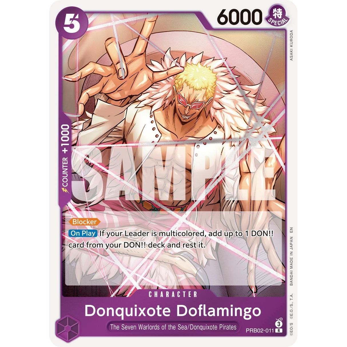 Image for Donquixote Doflamingo (PRB02-011) (PRB-02) - One Piece Card Game