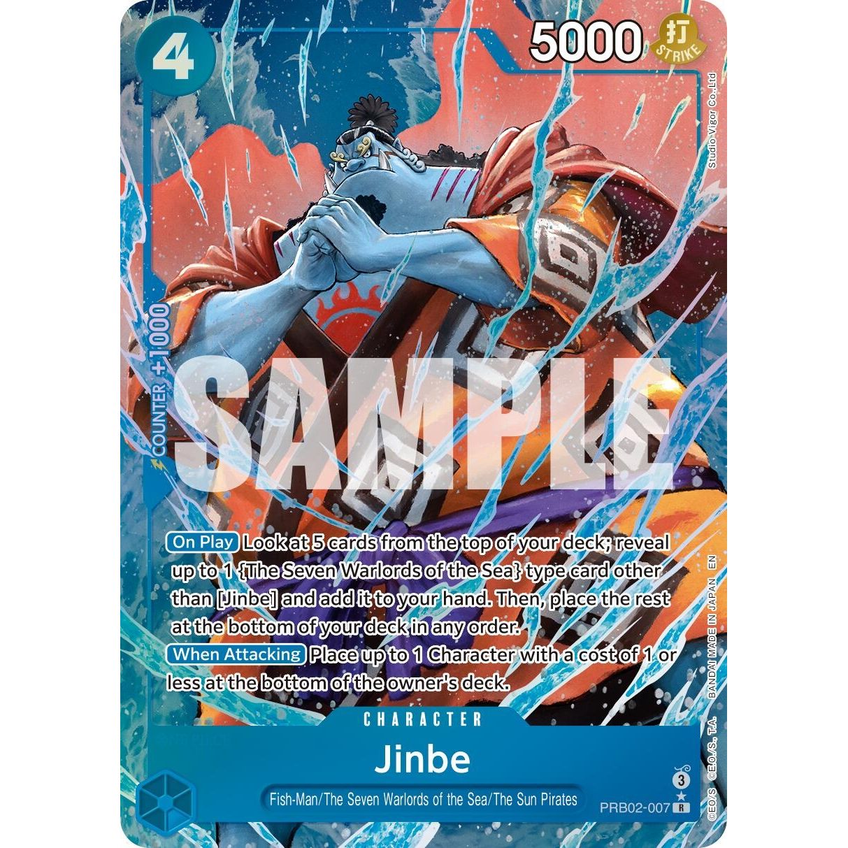 Image for Jinbe - PRB02-007(Alternate Art) (PRB02-007) (PRB-02) - One Piece Card Game