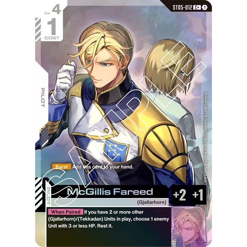 Image for McGillis Fareed (C+) (ST05-012) (ST05) - Gundam Card Game
