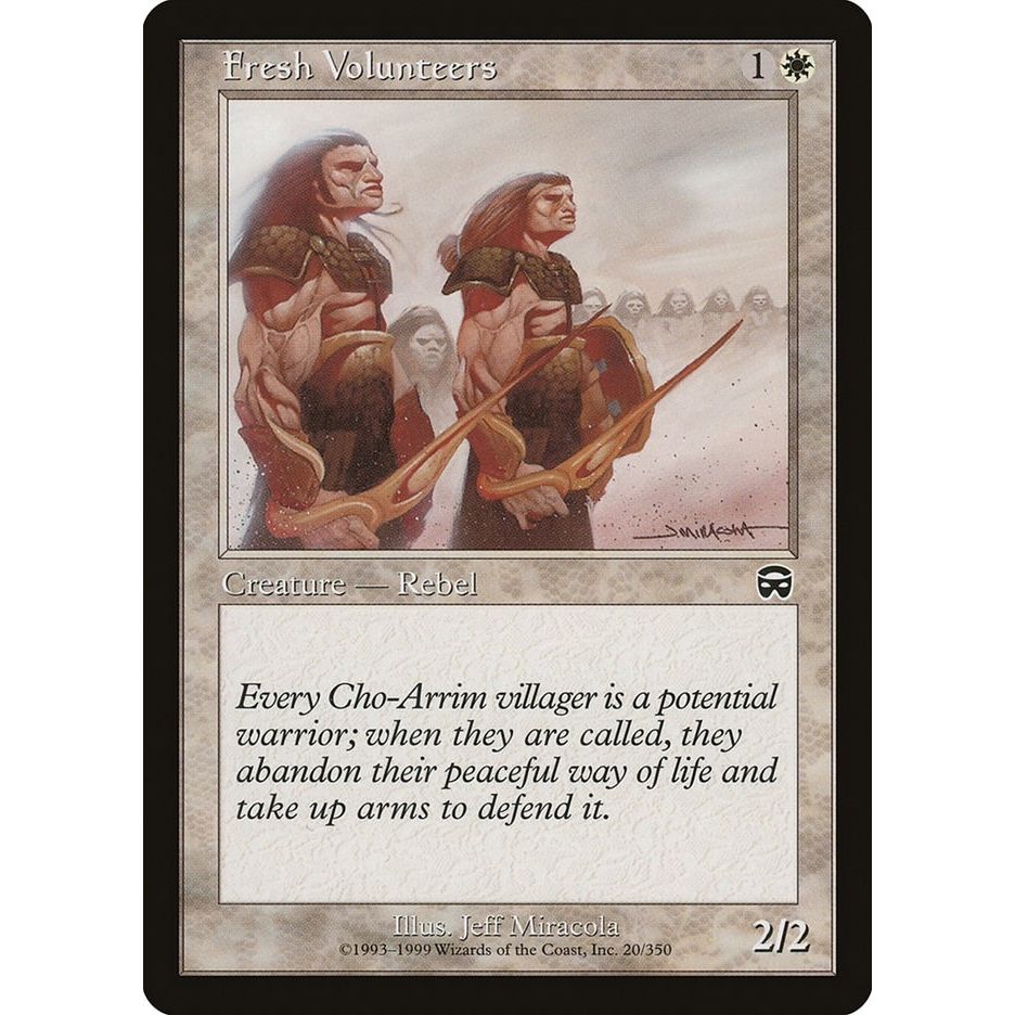 Image for Fresh Volunteers (20) (MMQ) - Magic: The Gathering